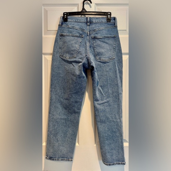 old navy extra high rise curvy sky hi straight denim jeans size 6 petite fall - Picture 3 of 8
